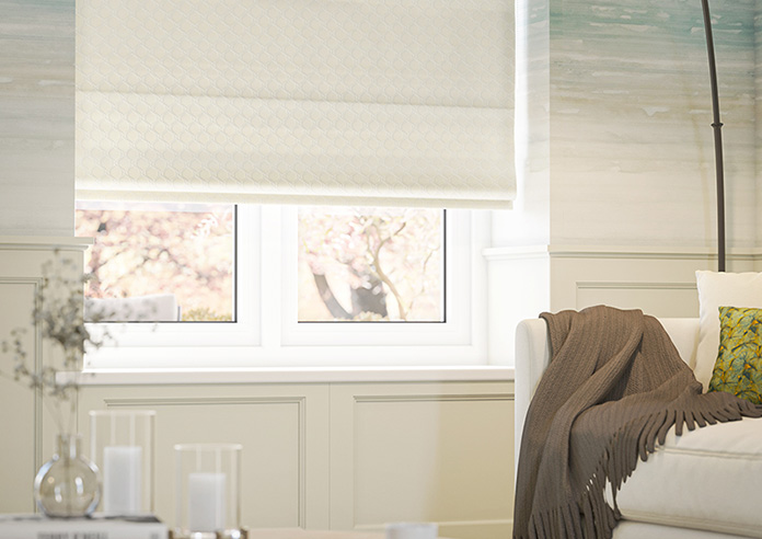 Galactica, Bone White - Twist&Fit Roman Blind - Image 5